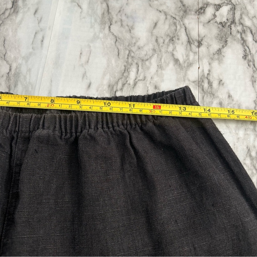 Private Edition by Chico’s | women’s size 1 Black linen pull-on pants wide Leg - Picture 7 of 10